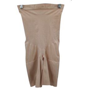 Spanx Pull On High Waisted Full Stomach Shorts Shaper Size 1X Shapewear Beige